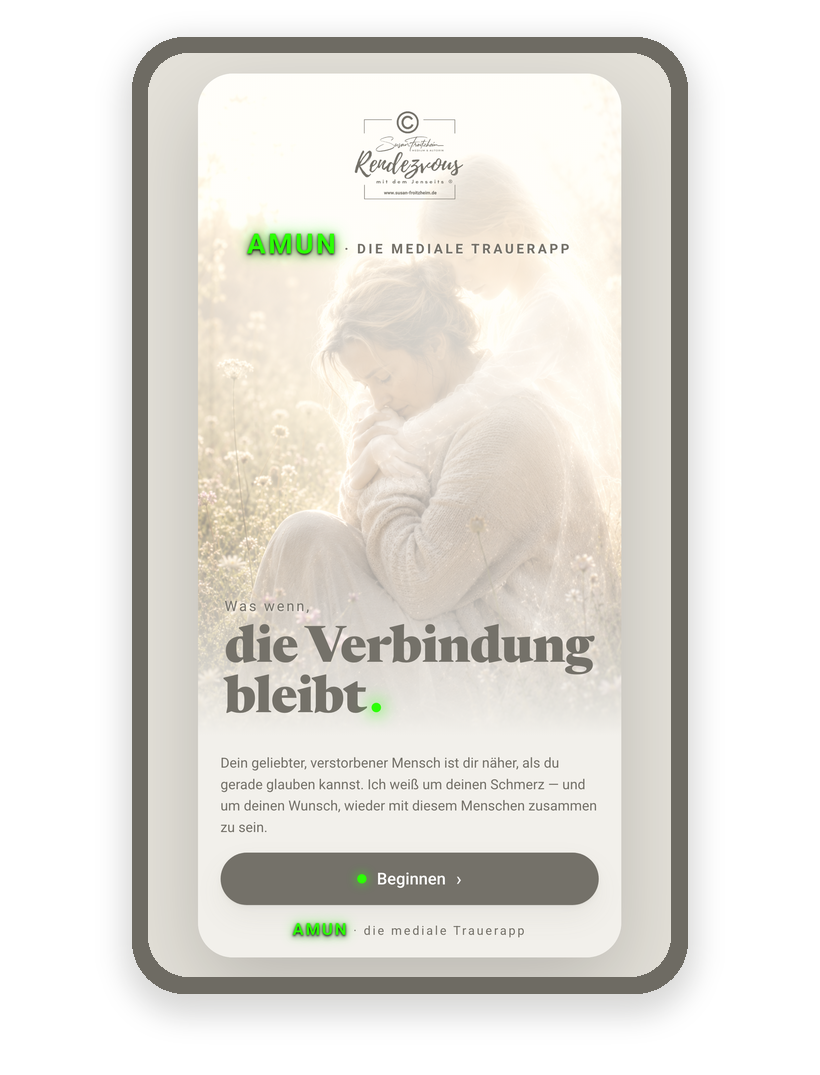 Die AMUN Trauer-App auf dem Handy
